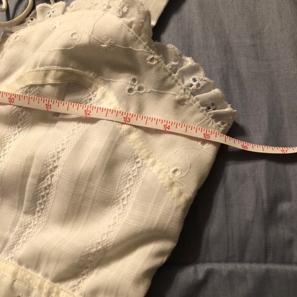 Vintage 70s zum zum gunne sax style white eyelet maxi sundress - Picture 8 of 12
